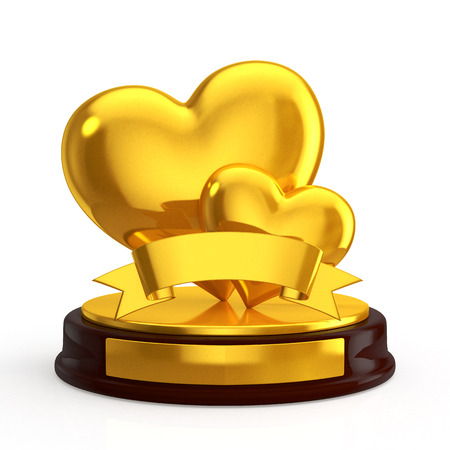 heart trophyの写真素材