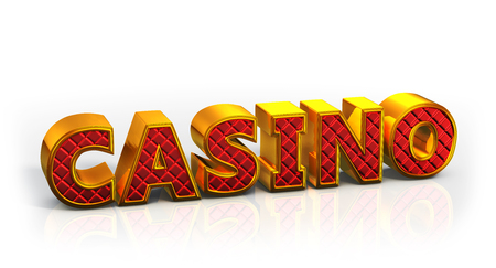 Casino logo  3D illustrationの写真素材