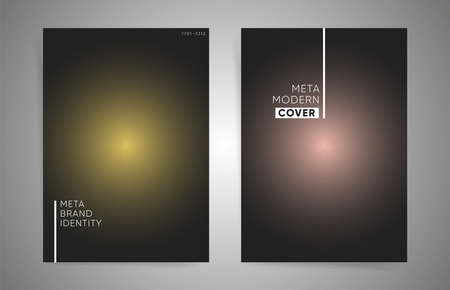 Smooth lamp light effect black background cover design template. Vector black gradient minimal design for poster, covers, brochures, placard, presentation. Futuristic trendy graphic design.のイラスト素材