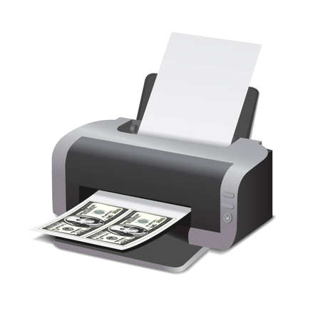 illustration of counterfeit dollar billsのイラスト素材