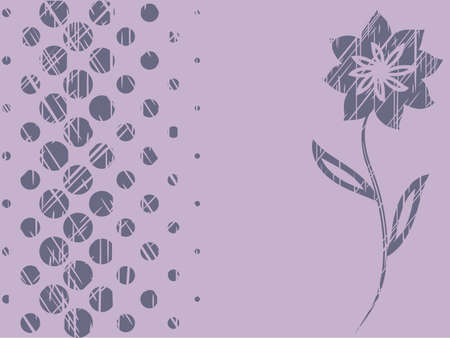  background of halftone elements and flower のイラスト素材