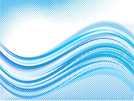  abstract wave with halftone elements  on white backgroundのイラスト素材