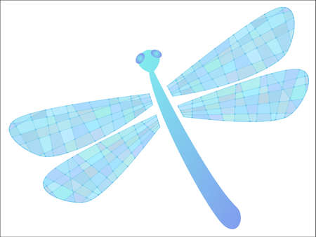 colored dragonfly のイラスト素材
