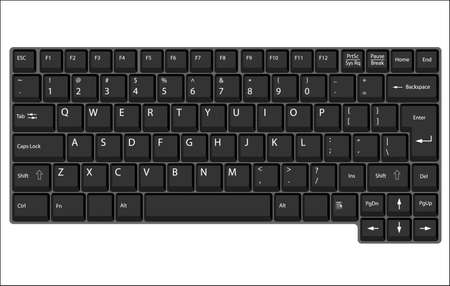black laptop keyboard. illustrationのイラスト素材