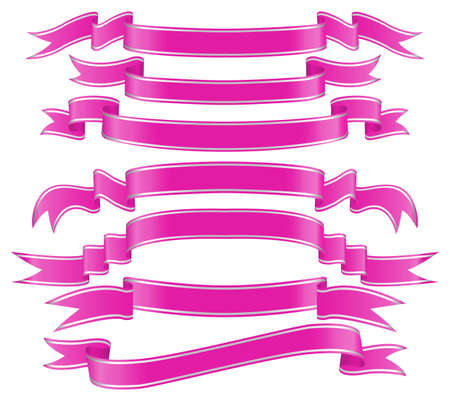  banner set  with a silver borderのイラスト素材