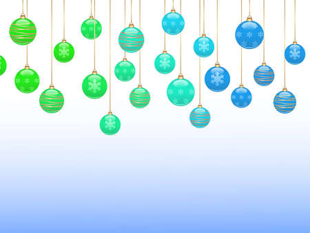 hanging christmas ballsのイラスト素材