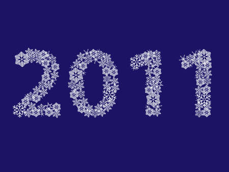 date of the new year of snowflakesのイラスト素材
