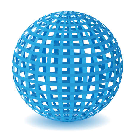 a hollow sphere made up of bandsのイラスト素材