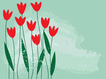  spring  flower border. vector illustrationのイラスト素材