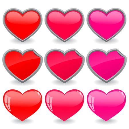 hearts icon set.のイラスト素材