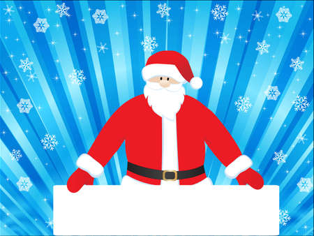  santa claus  with bannerのイラスト素材
