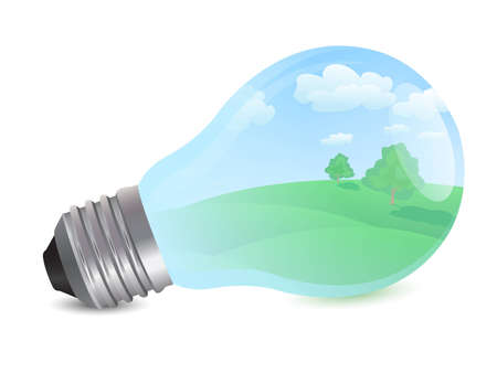 bulb with eco conceptのイラスト素材