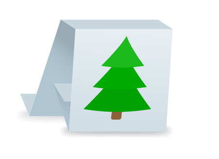  christmas  tree cardのイラスト素材