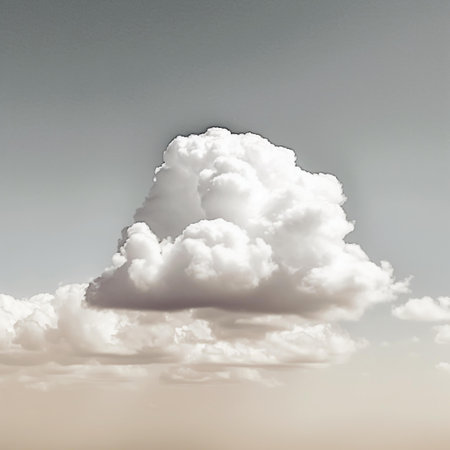 Cloudscape with blue sky and white clouds. 3d illustration.の素材