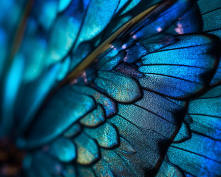 Macro closeup of butterfly wing texture, beautiful butterfly wing backgroundの素材