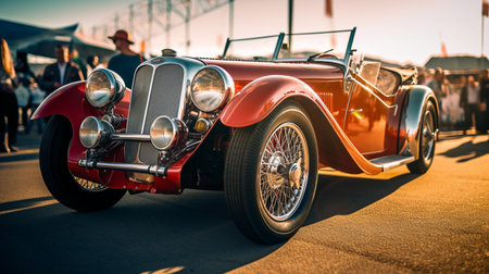 Vintage cars at the annual Classic Car Show in Londonの素材