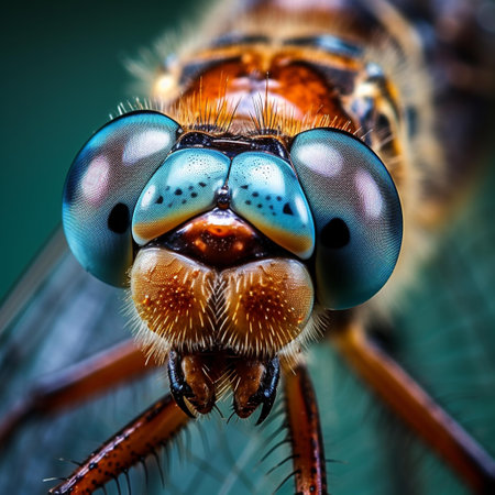 Macro portrait of a dragonfly (Sympetrum vulgare)の素材