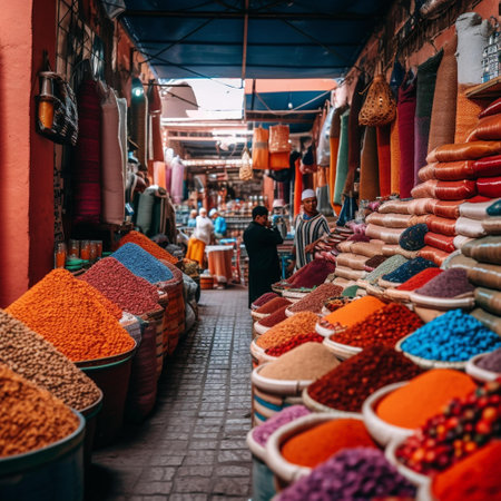 Traditional souk in Dubai, United Arab Emiratesの素材