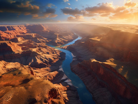 Horseshoe Bend at sunset, Grand Canyon, Arizona, USAの素材