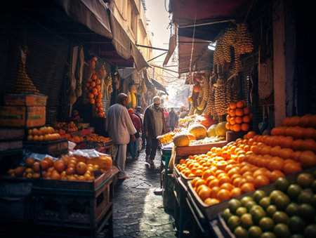 Street market in Dubaiの素材