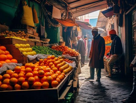View of unknowns Nepali people walking between Durbar square and Thamel district in Kathmandu in the afternoonの素材