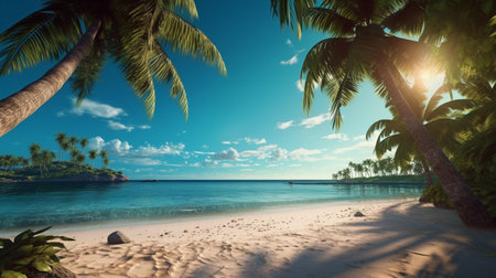 Tropical beach at Seychelles, Praslinの素材