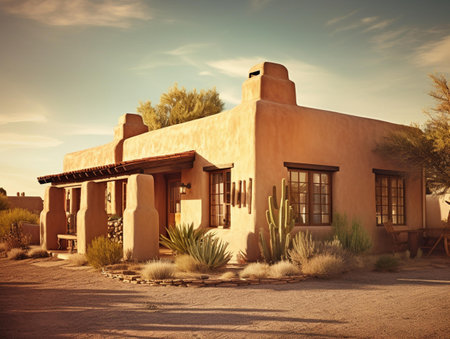 Old house in the desert, Arizona, USA. Vintage style.の素材