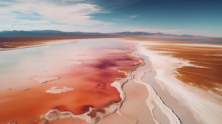 Aerial view of Salar de Uyuni Salt Flats, Boliviaの素材