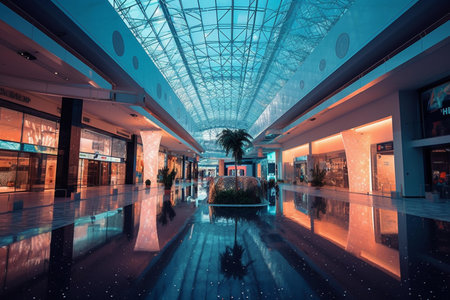 Interior of the shopping center GUM in Moscow. GUM is a major shopping mall in Moscow.の素材