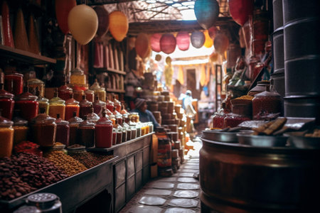 Spices and spices on the Grand Bazaar in Istanbul, Turkeyの素材
