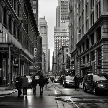 Streets of Manhattan, New York City, USAの素材
