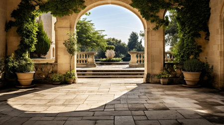 Garden of Villa Taranto, Tuscany, Italy.の素材