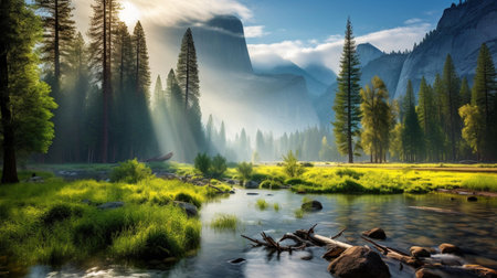 Yosemite National Park, California, United States of America.の素材