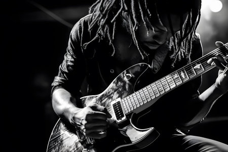 concert of african american band BKO Quintet at Paradiso concert hallの素材