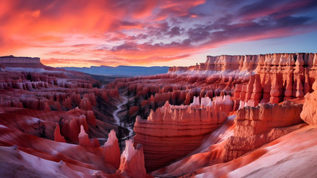 Sunset Over the Hoodoos in Capitol Reef National Park, United Statesの素材