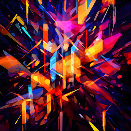 Abstract colorful background. Psychedelic vector illustration. Digital art.の素材