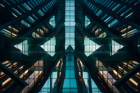 3D illustration of abstract geometric composition,digital art works..の素材