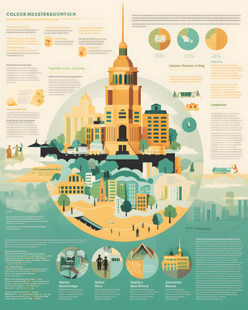 Infographic design template with landmarks of Bangkok city, vector illustrationの素材