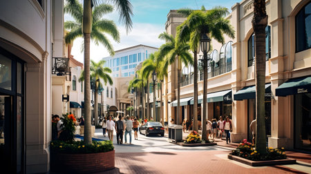 San Diego streets. San Diego is the capital and largest city of California.の素材