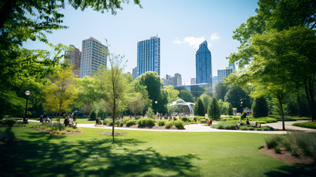Park in Central Park, New York City, United States, USAの素材