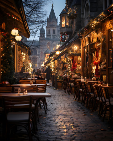 Christmas market in old town of Tallinn, Estonia, Europe.