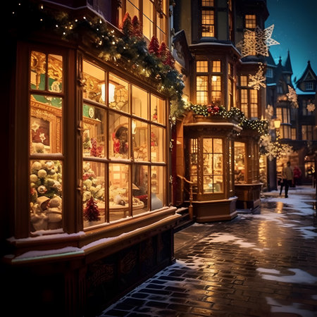 Christmas market in the old town of Gdansk, Poland.の素材