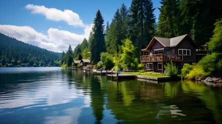 Lake Bled in Slovenia, Europe. Lake Bled is one of the most beautiful lakes in Europe.の素材