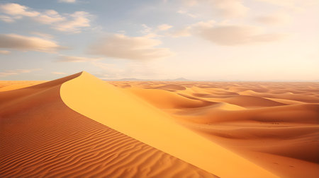 Dunes in the Sahara desert. Morocco. Africa. Sunset.の素材