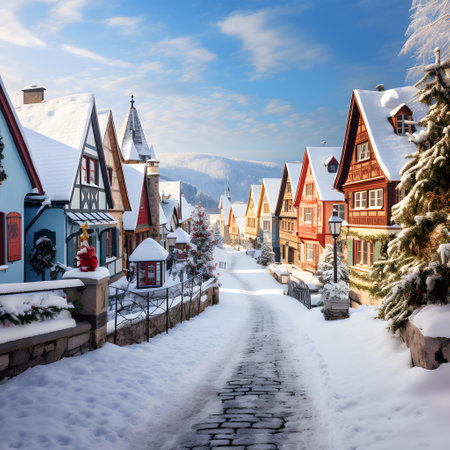 Colorful houses in beautiful alpine village of Hallstatt, Austriaの素材