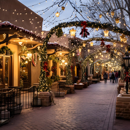 Christmas market in the old town of Las Vegas, Nevada, USAの素材