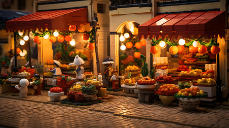 Christmas market in Prague, Czech Republic. Christmas fair in Prague.の素材