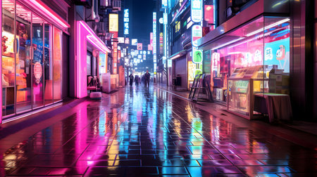 Shibuya street at night. Tokyo is the capital and most populous city of Japan.の素材