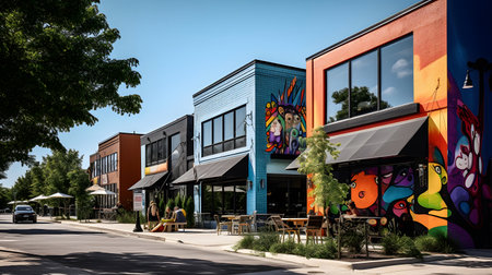 The Art Deco District in San Jose, CA.の素材