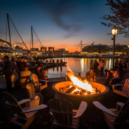 Barbecue in Barcelona, Catalonia, Spain. Evening view.の素材